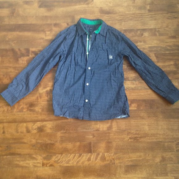 Tommy Hilfiger - Navy Polka Dot Button Down Shirt - Picture 1 of 12